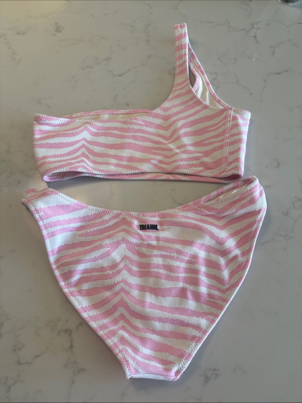 Triangl Zebra One Shoulder Bikini Set - Picture 5 of 7